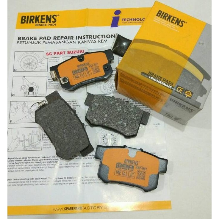 Kampas rem brake pad belakang suzuki sx4 /neo baleno