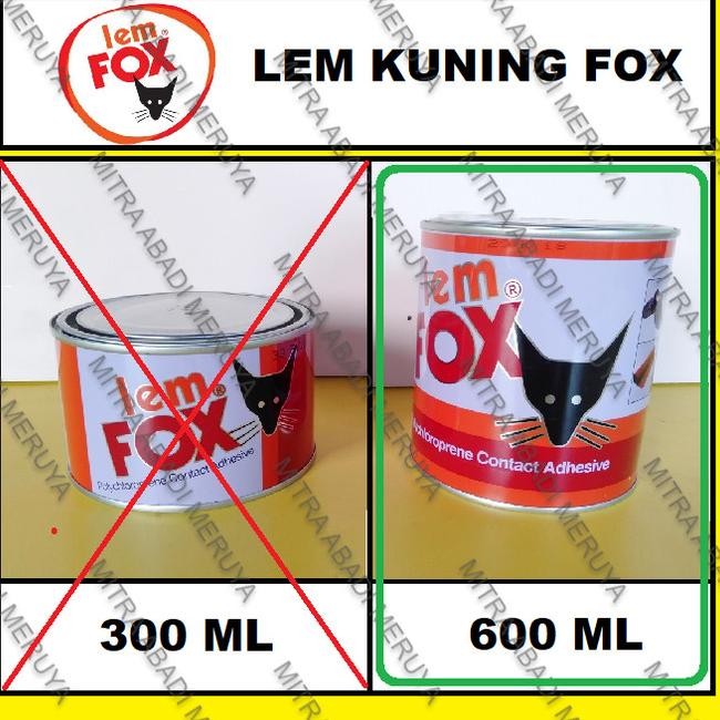 

Lem Kuning Fox Kaleng 600 Ml Lem Aibon Lem Karpet Lem Sepatu