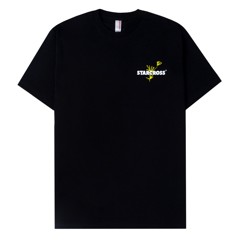 STARCROSS Kaos Pria - ONE FLOWER - Black