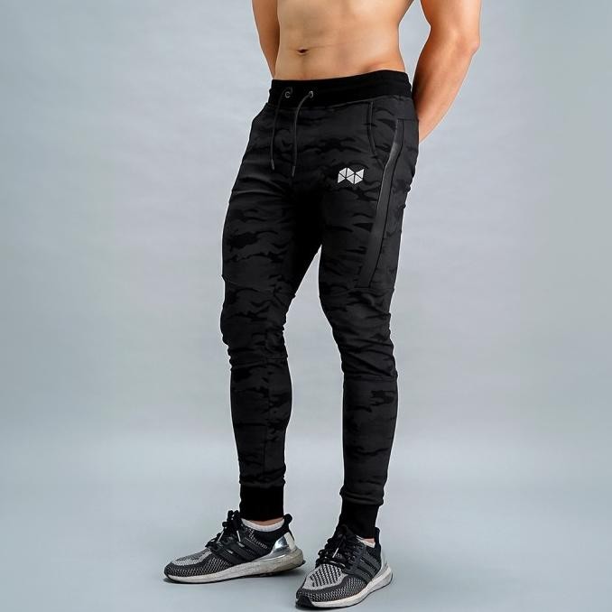 NEVERES Leather Stripe Jogger