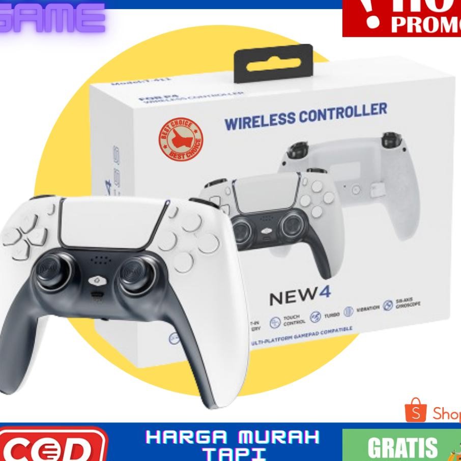 Stik Sti Joysti Gamepad Ps Ds4 4 + Free Kabel Usb Charger Bisa Untuk Pc Laptop Hp Android |