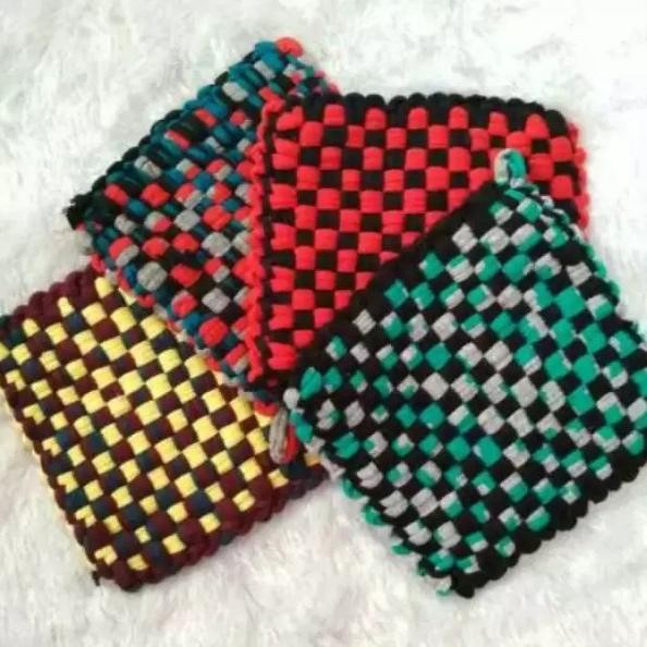 LAP CEMPAL DAPUR ANTI PANAS | CEMPAL PEGANGAN PANCI ANTI PANAS PERALATAN MASAK ANYAMAN LUCU GRATIS O