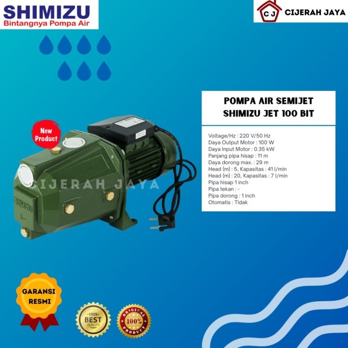 Pompa Shimizu Jet 100 Bit Semi Jet100Bit/Pompa Air Shimizu Jet-100Bit Murah