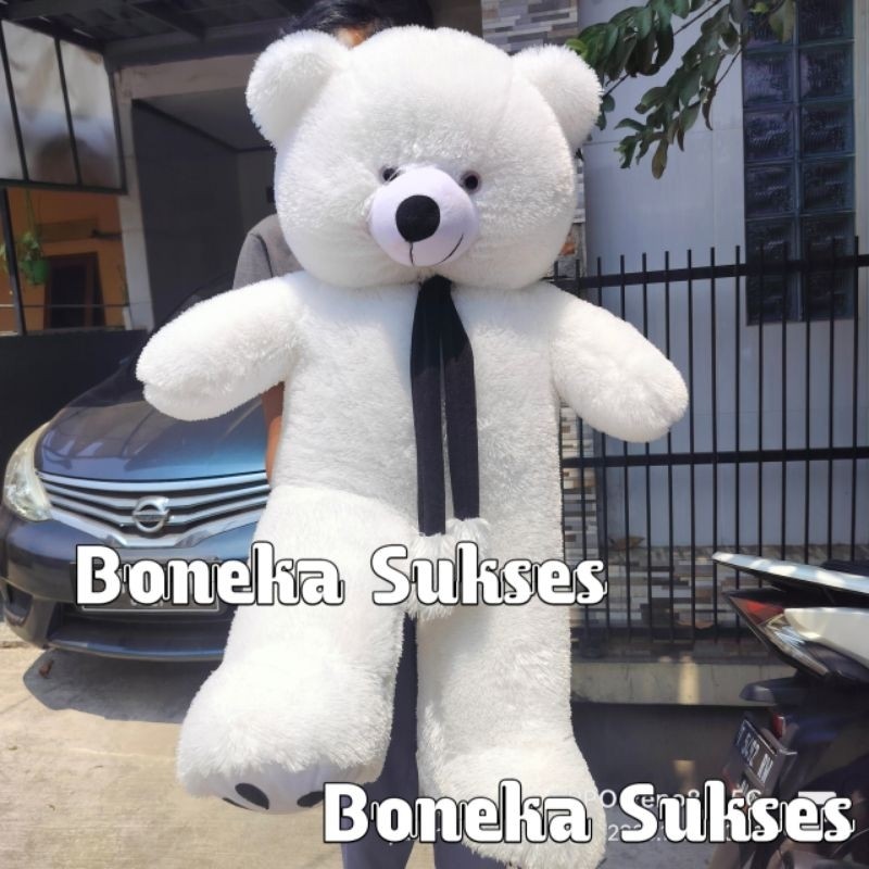 Boneka Beruang Teddy Bear Jumbo Hitam Putih Salju