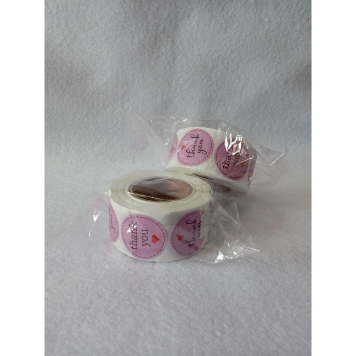 

_^_^_^] Stiker Thank You 1 Roll Isi 500 Pcs stiker label ucapan terima kasih untuk kotak makan party