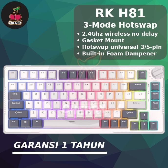 Royal Kludge RK H81 RKH81 81 Keys Gasket Wireless Mechanical Keyboard