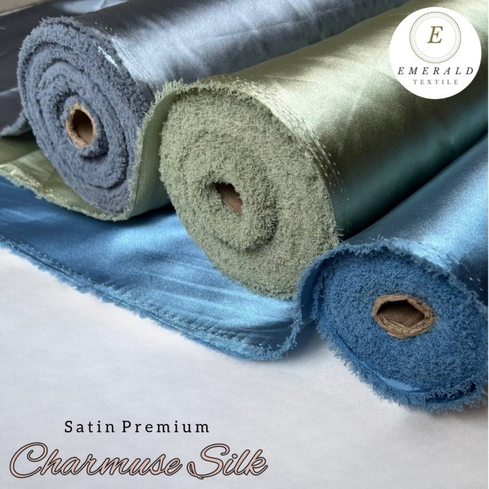 Grosir Kain Satin Maxmara Premium Silk Grade ( 1 Roll )