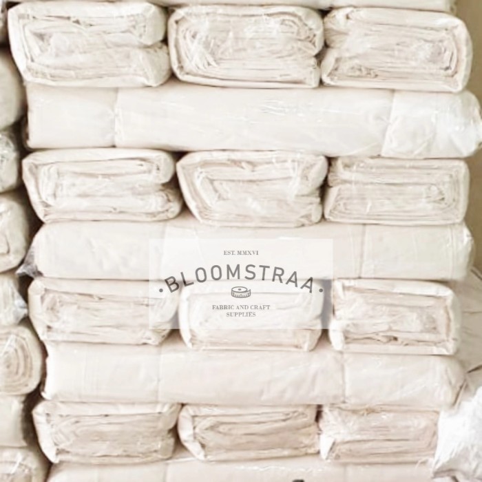 Kain blacu tebal Roll putih bahan blacu tebel rapat grey katun mori