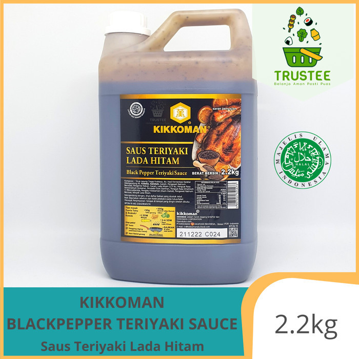 

Kikkoman Bla Pepper Teriyaki / Saus Teriyaki Lada Hitam Halal 2,2Kg