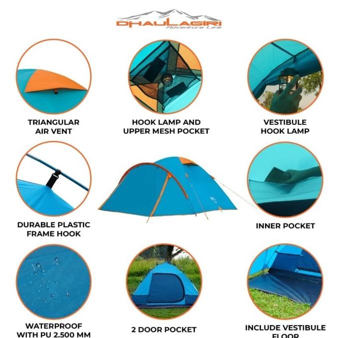 Tenda Dhaulagiri Terra 45 - Tenda Camping - Tenda Kemping dhaulagiri GT