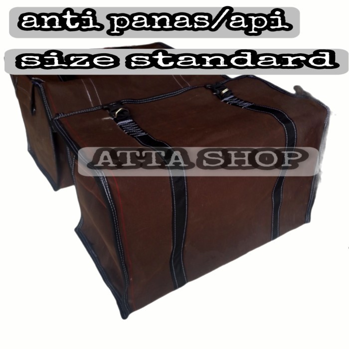 Tas Kurir Motor Kanvas Terpal Tas Obrok Keranjang Bronjong