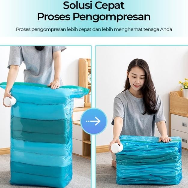 Pompa Vakum Elektrik Plastik Vacum Baju Travel Vaccum Bag Pakaian