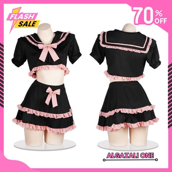 COSPLAY MAID SEXY WANITA TRANSPARN 1SET SEXY SERAGAM CUTE KOSTUM SPECIAL HOT BY ALGAZALI ONE 