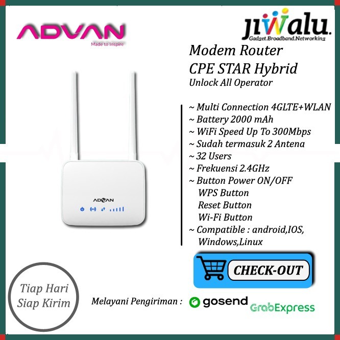 ADVAN CPE ROUTER START MODEM WIFI WLAN 4G LTE UNLOCK ALL OPERATOR