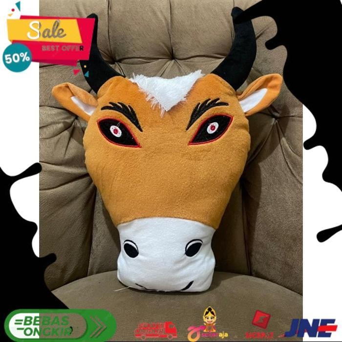 MAINAN ANAK BONEKA BANTENG JUMBO / BONEKA KEPALA BANTENG / BONEKA MBEROT BESAR SUPORRT DEN BARONG