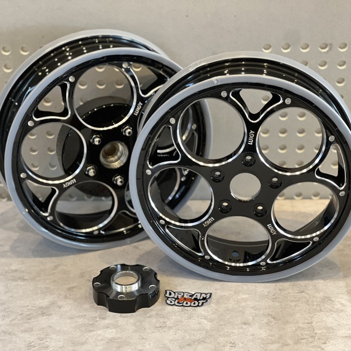 Velg Cnc Luigy Black Vespa Matic Like Marus R12 Velg Vespa matic