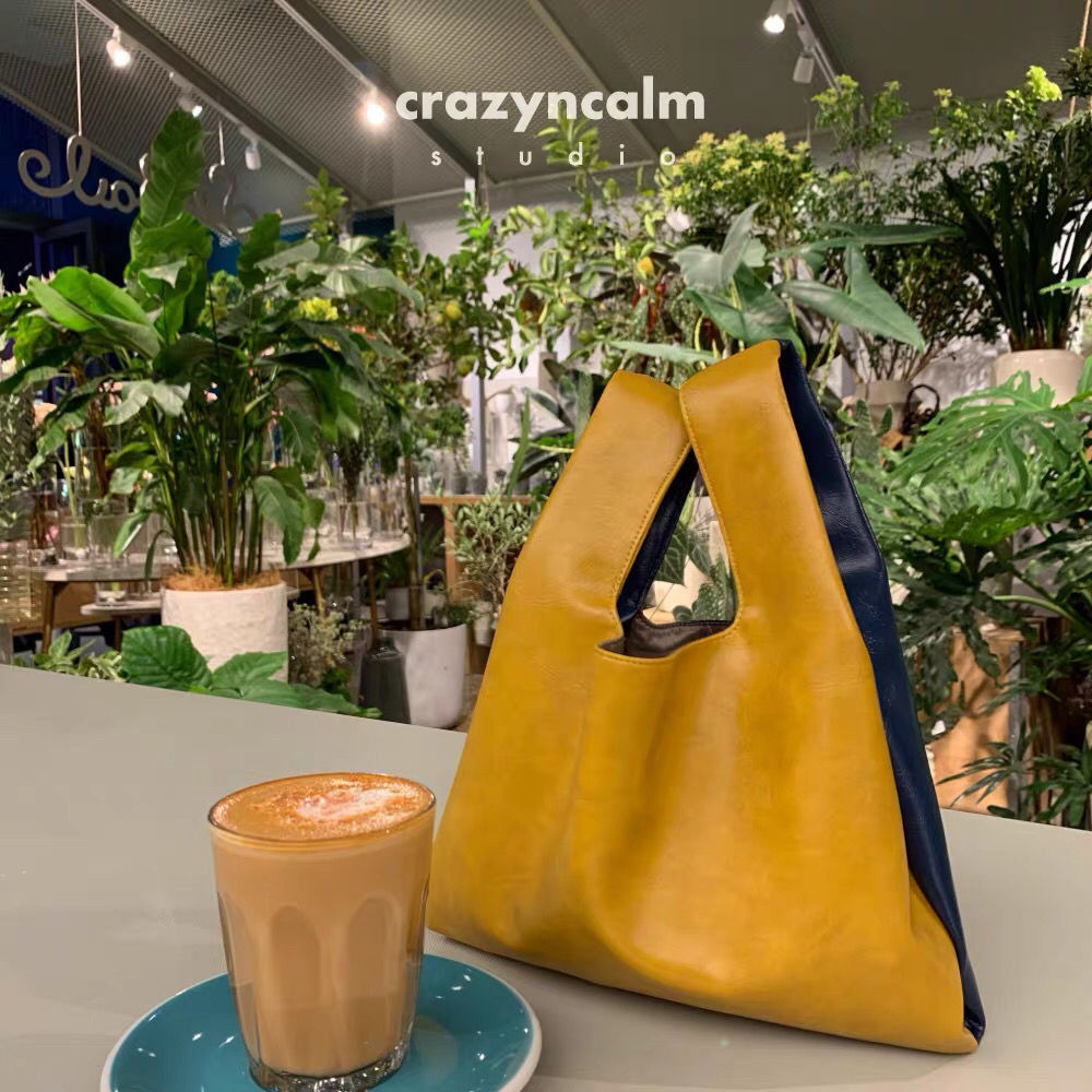 Tas Tangan Kecil Kulit Tas Jinjing Gaya Jepang Tas Pergelangan Tangan