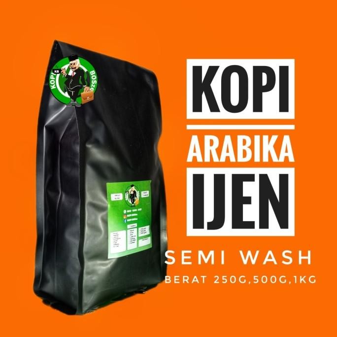 

Kopi Arabika IJEN Premium Grade1 Semi Wash 1 Kg Roastbean,Biji,Bubuk, Giling.