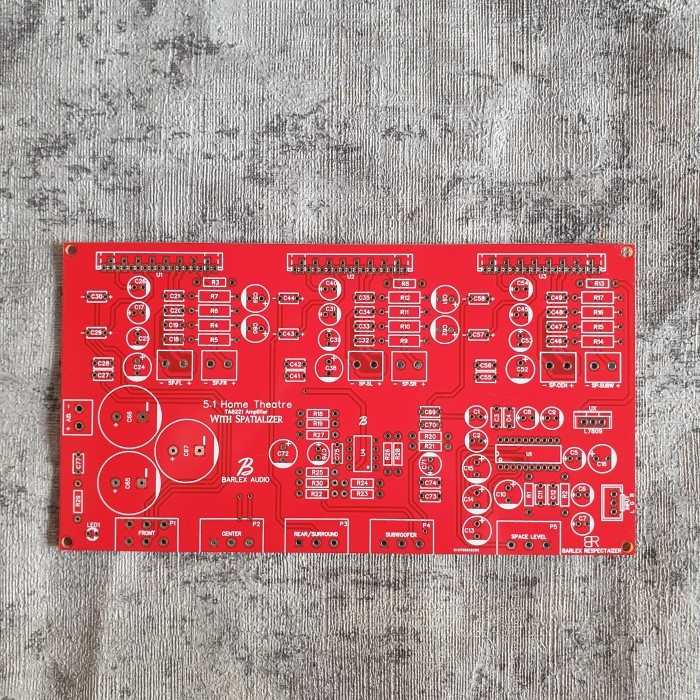 PCB Ampli 5.1 12Volt TA8221 pakai spatializer