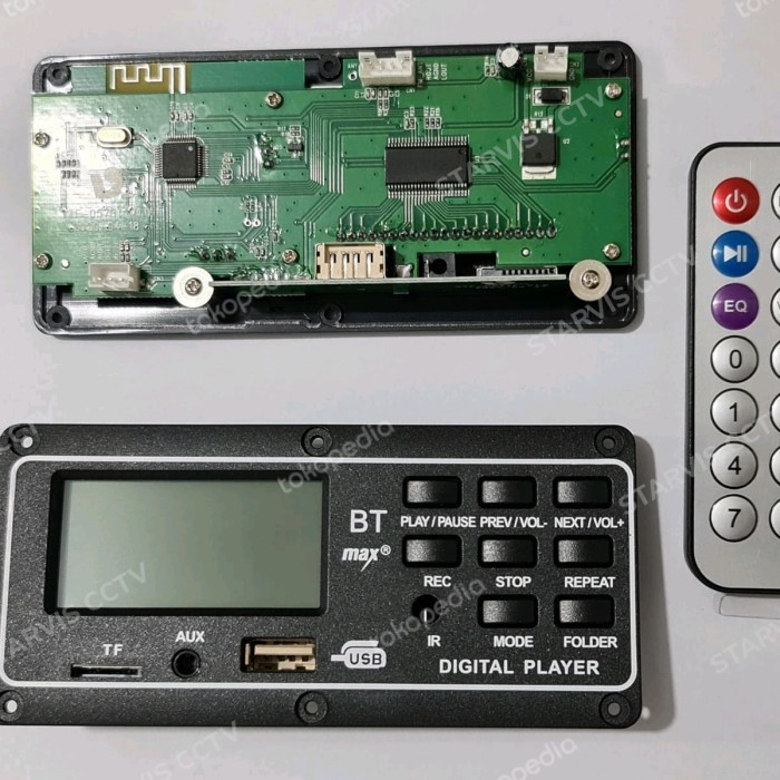 kit mp3 bluetooth max lcd display pcb besar 12v