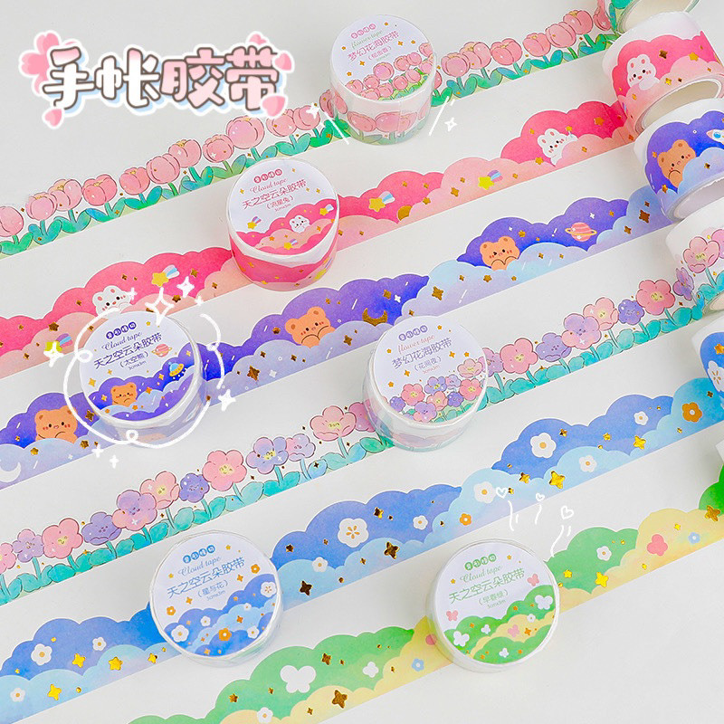 

MURAH WASHI TAPE AWAN STIKER CLOUD KARAKTER LUCU ISOLASI SELOTIP HIASAN DIY BUKU DIARY JURNAL