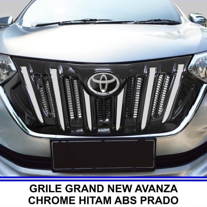 Grill Grand Avanza Xenia 2016 2017 2018 Prado Hitam Chrome Plastik  Ready