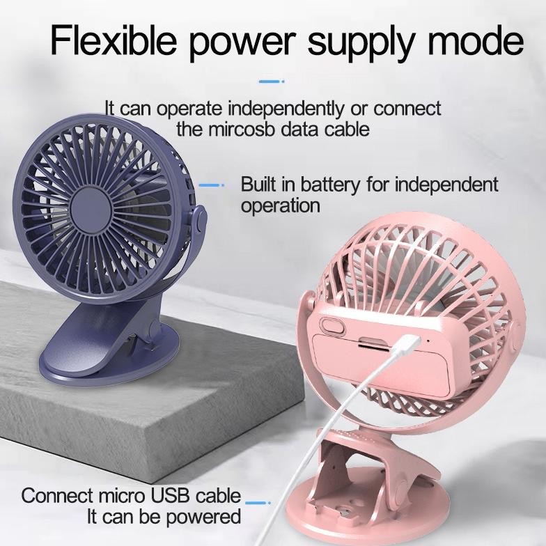 dgh-43 READY STOCKKipas Angin Mini USB Clip Mini Fan Rotating Kipas Angin Meja Mini Jepit Portable O