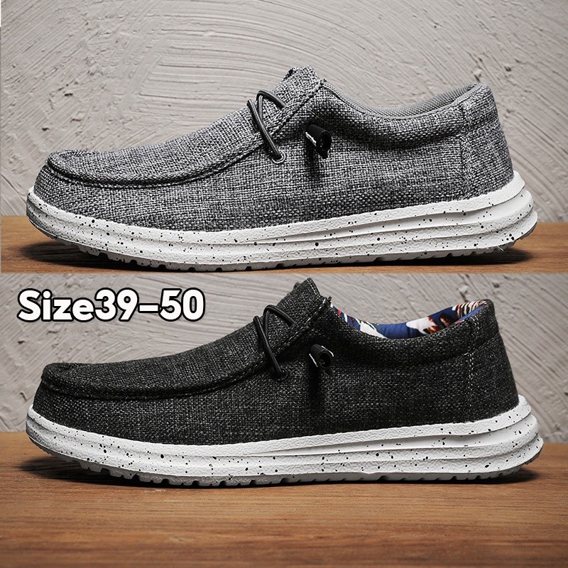 [39-50] Hey Dude Same Sepatu Pria Sepatu Kanvas Linen Sepatu Loafer Sepatu Slip-on yang Nyaman |GR3i