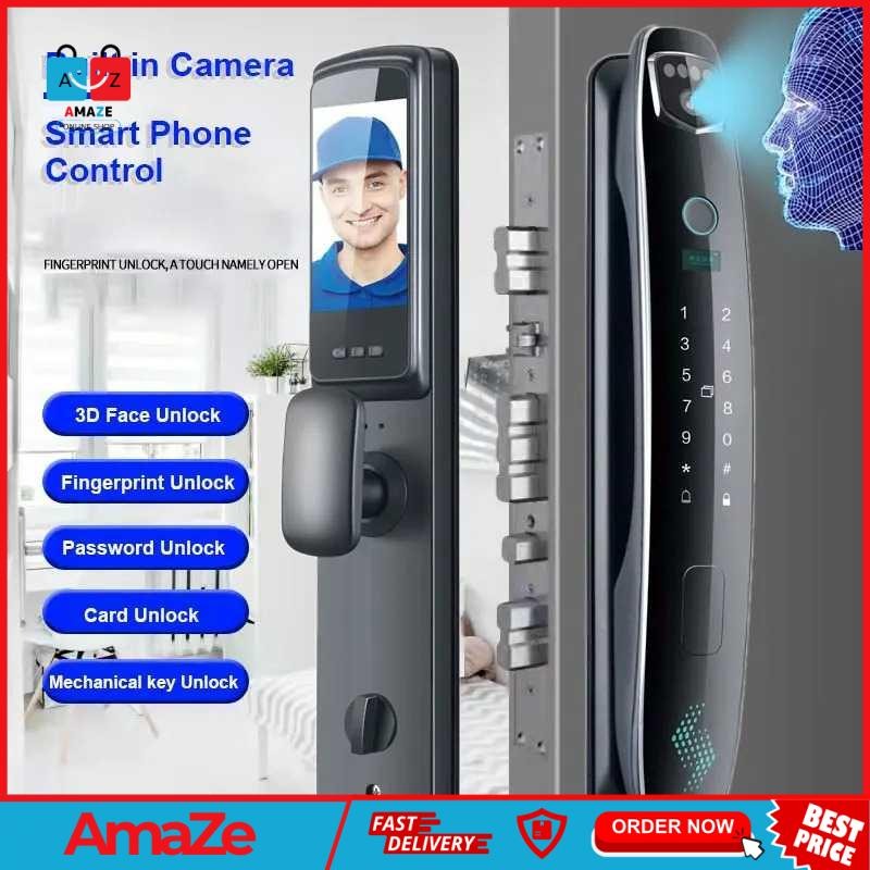 Smart Door Lock 3D Face Recognition Fingerprint Smart App - YS-3D