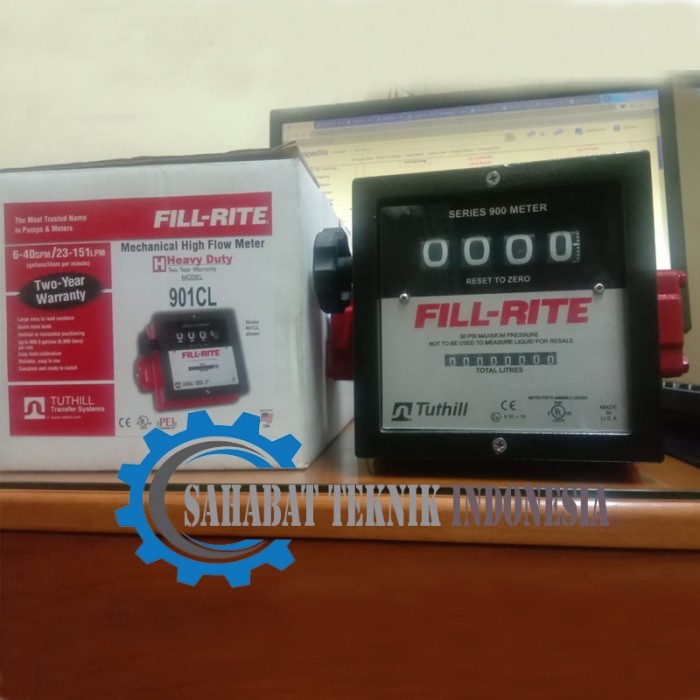 Terlaris Flow Meter Fill-Rite Type Fr901L Series 900 4 Digit Size 1,5 Inch