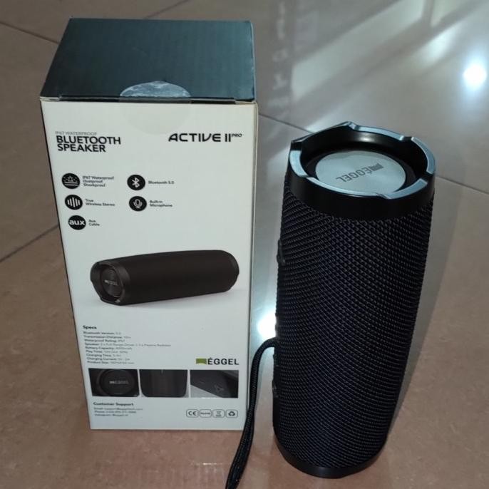 [ Rey Acc ] Eggel Active 2 Pro Speaker Bluetooth Waterproof Original