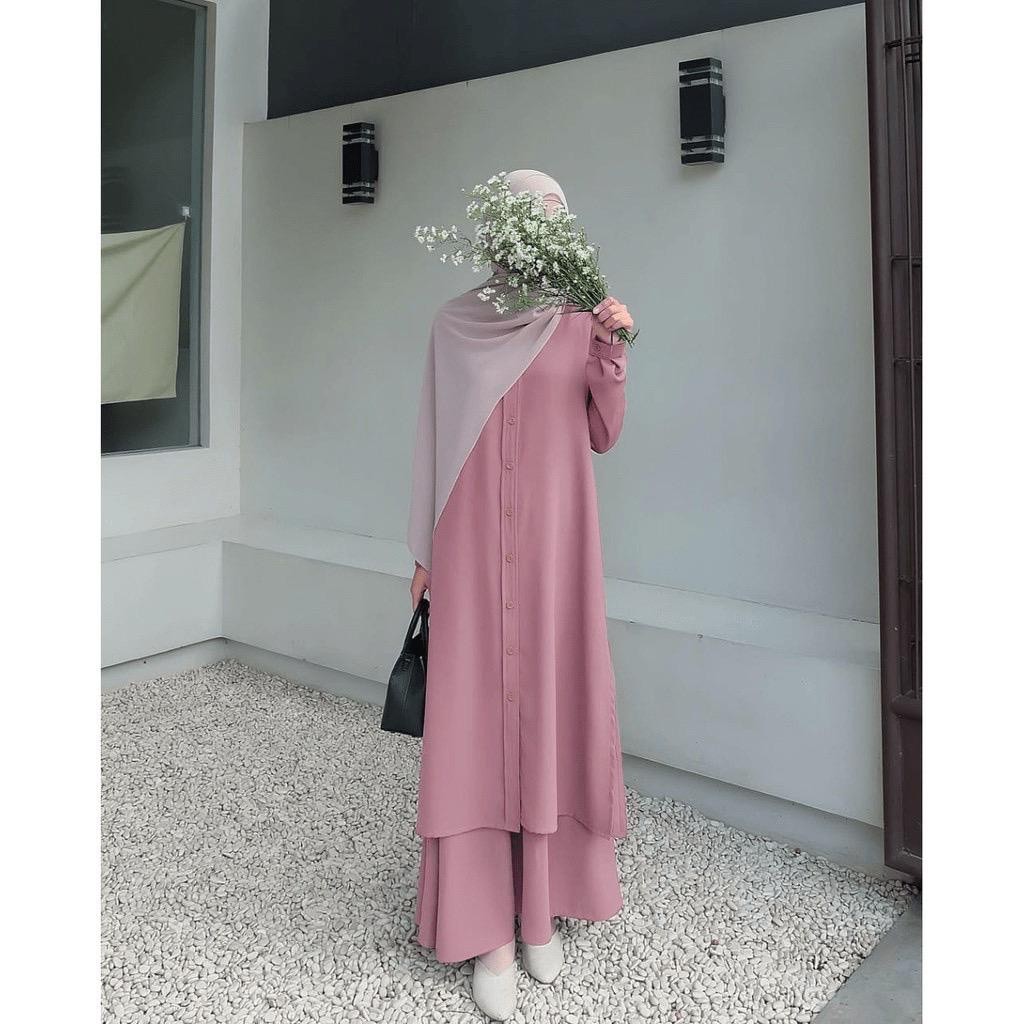 Setelan Secel Secelan Tunik Bju 1Setel Size S M L Xl Xxl Xxxl Branded Wuanset Satu Pasang 2In1 2 In 