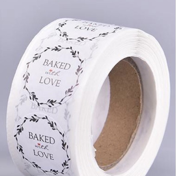 

best seller] 500pcs Roll Stiker - Baked with love