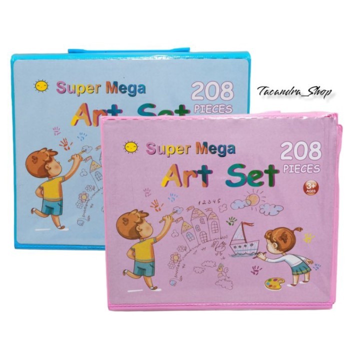 

Crayon Anak Pengasah 208Pcs / Set Alat Menggambar Melukis Anak Anak /