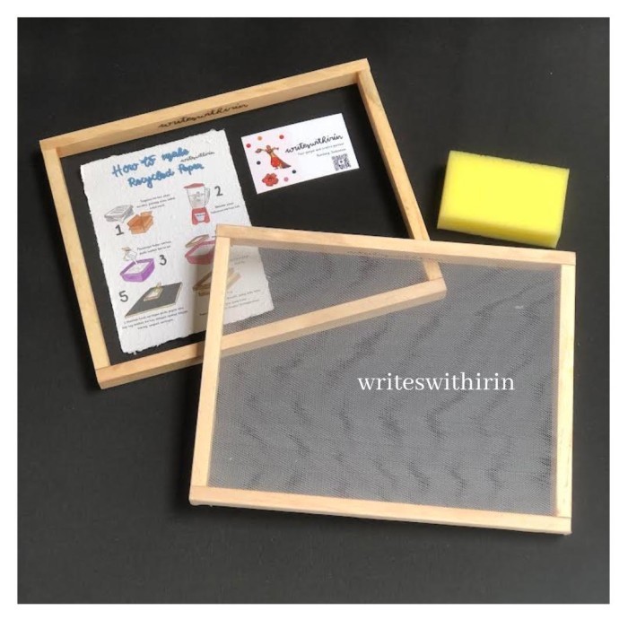 Prihatiwi - (Writeswithirin) Cetakan/ Saringan Kertas Daur Ulang Diy Kit