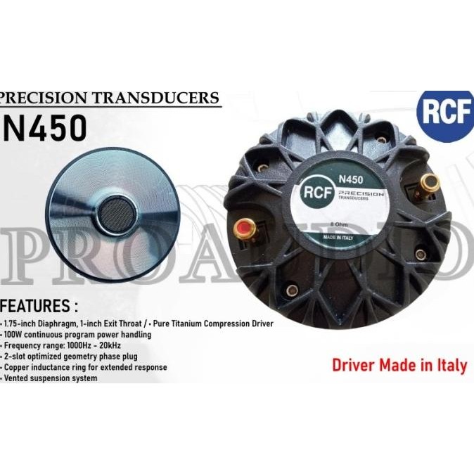 DRIVER TWEETER RCF N450 / RCF N 450 / DRIVER RCF N 450 N450 TWEETER RCF N 450 N450 GRADE A ORIGINAL 