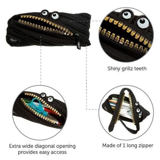 

Pouch Lucu / Tempat Pensil - Zipit Grillz Monster Pouch