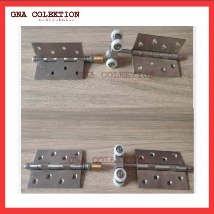 Termurah Roda Pintu Lipat Engsel Kupu Kupu 1Set Atas Bawah Sus 304 Roda Gantung
