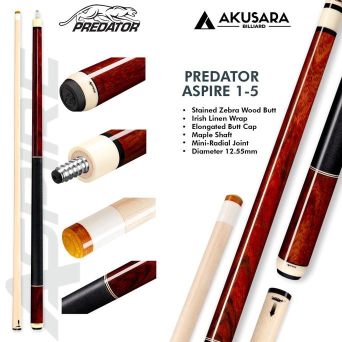 Predator Aspire 1-5  Stik Play Wrap Cue Billiard