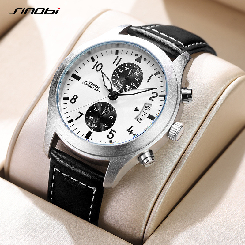 Men's Watch Leather Waterproof Multifunctional Men's Watch