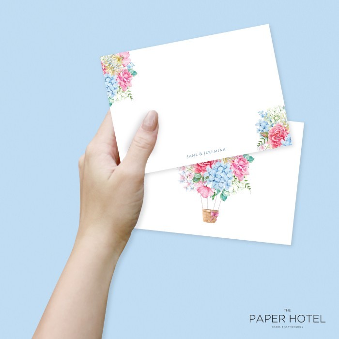 

2 Sided Notecard - The Hot Air (Personalized Initials/ Name, 16pcs)
