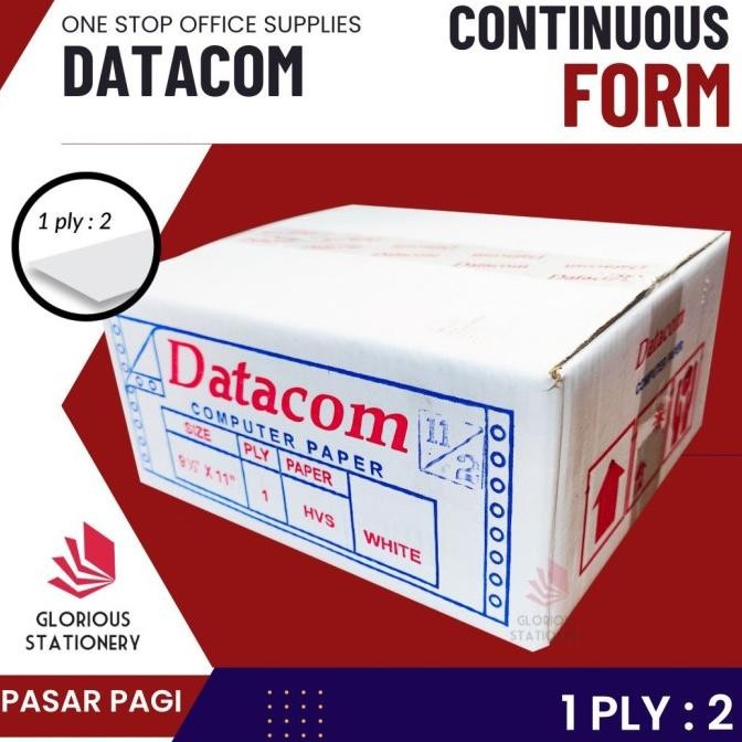 

BEBAS ONGKIR - Kertas Continuous Form Datacom 9.5x11 1ply Bagi 2