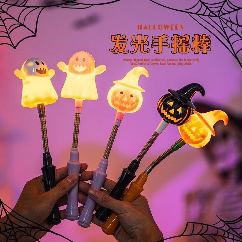 

Lampu Labu Halloween Bercahaya Tongkat Tangan Hadiah Anak-anak