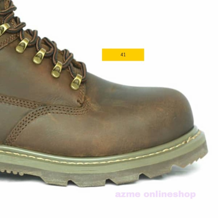 krisbow sepatu pengaman size 41_safety shoes brown 6 inc vulcan boots