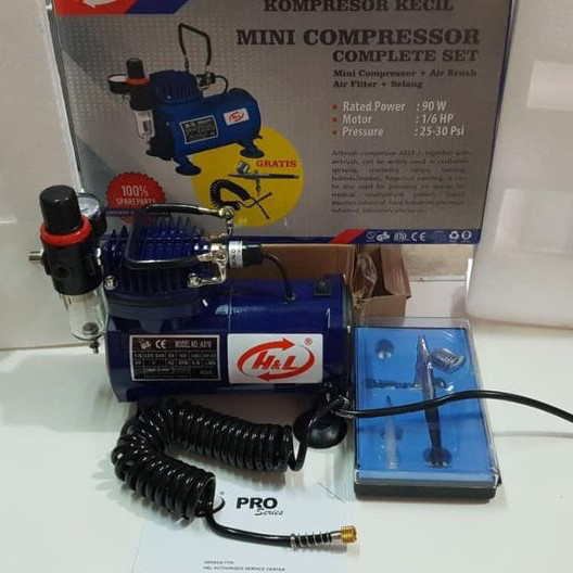 

T E R B A R U Mini Kompresor + Pen Brush Air Brush HNL H&L AS18-2 ORIGINAL