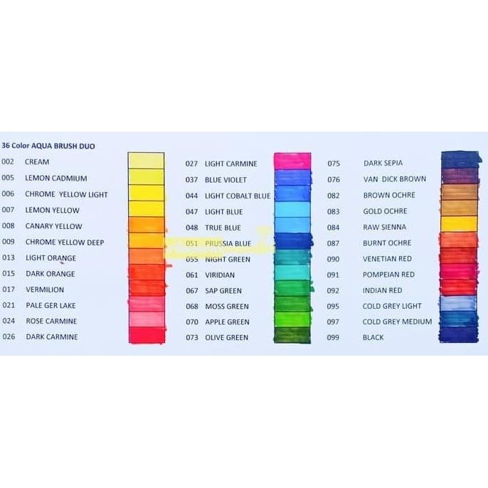 

T E R B A R U Lyra Aqua Brush Duo Dual Pen 36 Colors Set Kuas Mewarnai Coloring