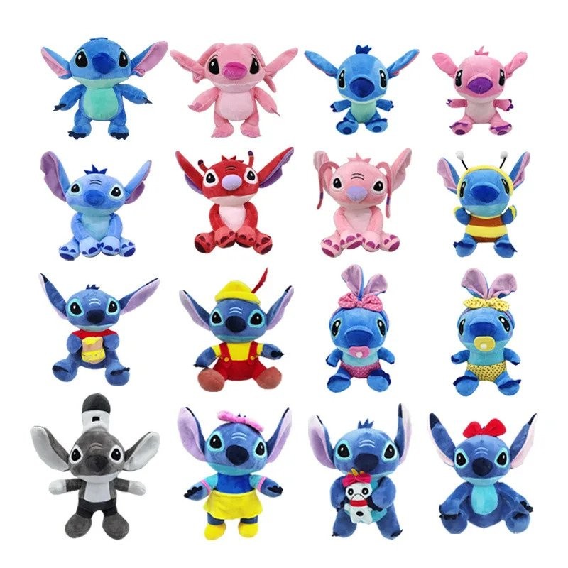 25cm Disney Plush Toy Disney Stitch Original Anime Figures Lilo & Stitch Cute Stuffed Toys Movie Per
