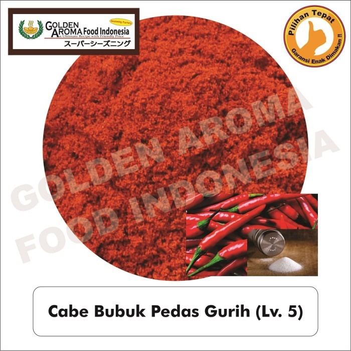 

Lhiu - Bumbu Tabur Bubuk Enak Murah Halal Cabe Pedas Gurih Level 5 1000 Gr