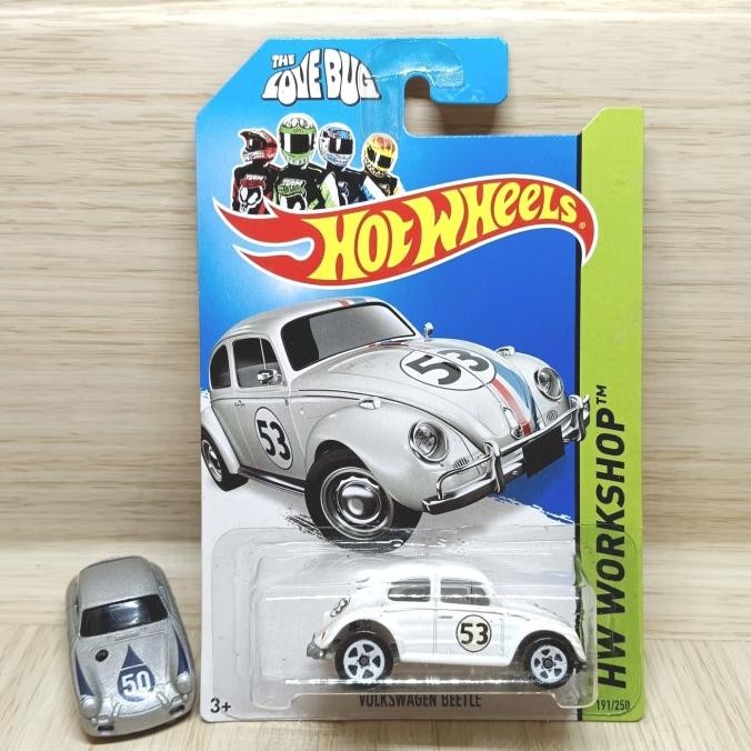 hot wheels volkswagen beetle herbie putih