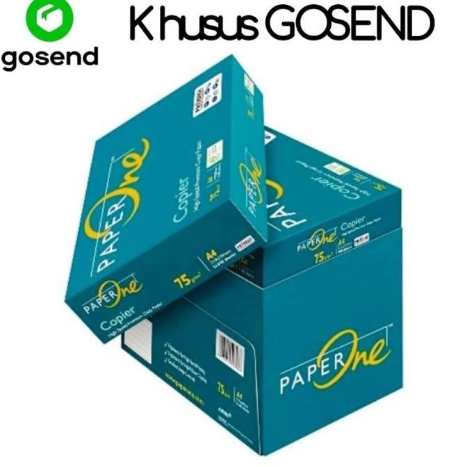 

BEBAS ONGKIR - Khusus Gosend - Kertas HVS PaperOne A4 75Gr 1 Box (5Ream)